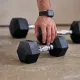 HAMMER Hexagon dumbbell met rubbercoating