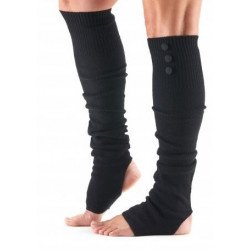 ToeSox Rea Beenwarmers Open Hiel - Zwart