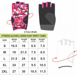 Fitness handschoenen dames Easy Drifit Camo Roze