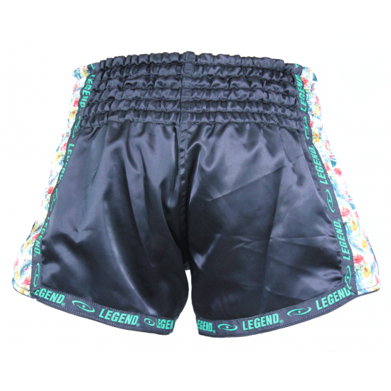 Kickboks broekje dames flower power Legend Trendy  - Maat: L
