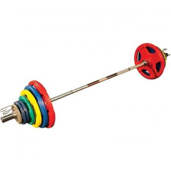 Body-Solid Olympische Halterset - Gekleurd Rubber - 140 kg