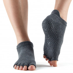 Antislip sokken enkel zonder tenen in Charcoal Grey S/M/L