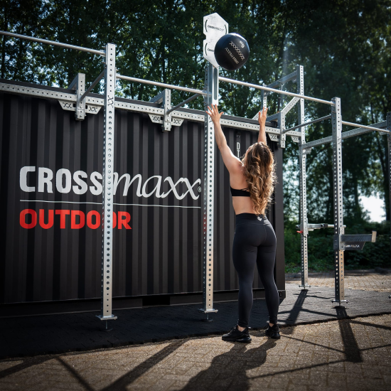 De Crossmaxx® Outdoor Double wallball target is perfect voor buiten trainen. Duurzaam en sterk, geschikt voor diverse outdoor rigs.