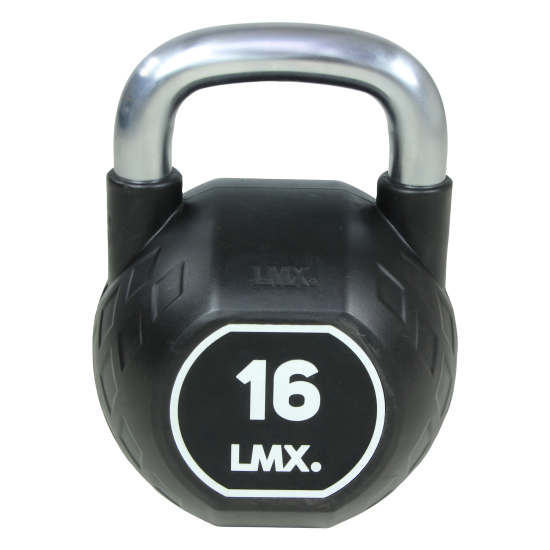 De LMX65 LMX.® CPU kettlebell (8-24kg) is gemaakt van staal en CPU, ideaal voor commercieel gebruik met een geborsteld stalen handvat.