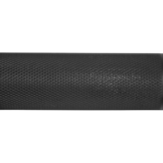 Stijlvolle en duurzame zwarte lat bar met 2 handgrepen van fijne knurling. Ideaal voor krachttraining.