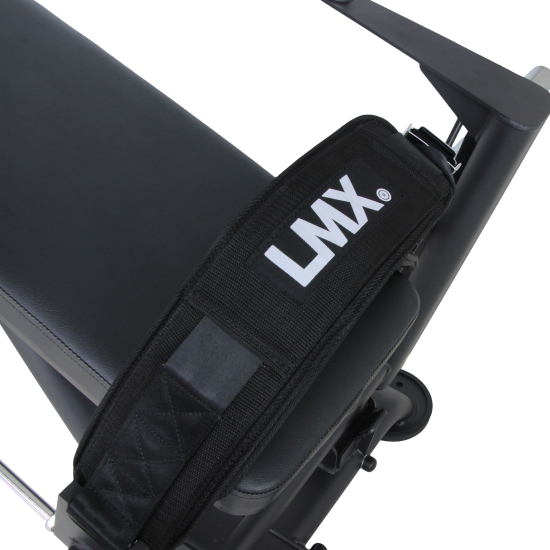 LMX.® Hip thrust machine ideaal voor bilspiertraining, verbetert heup- en kernstabiliteit, veilig gebruik in gym of studio.