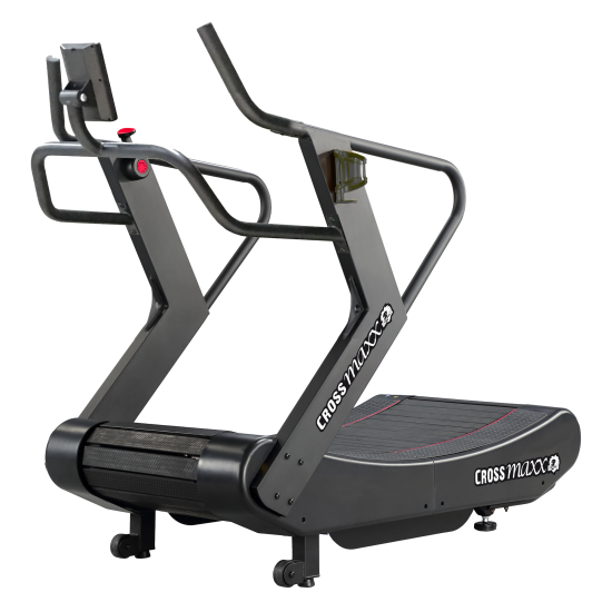 De Crossmaxx® Runner PRO biedt een unieke, zelf aangedreven trainingservaring met vier weerstandsniveaus en een gebogen loopvlak voor optimaal comfort en effectiviteit.
