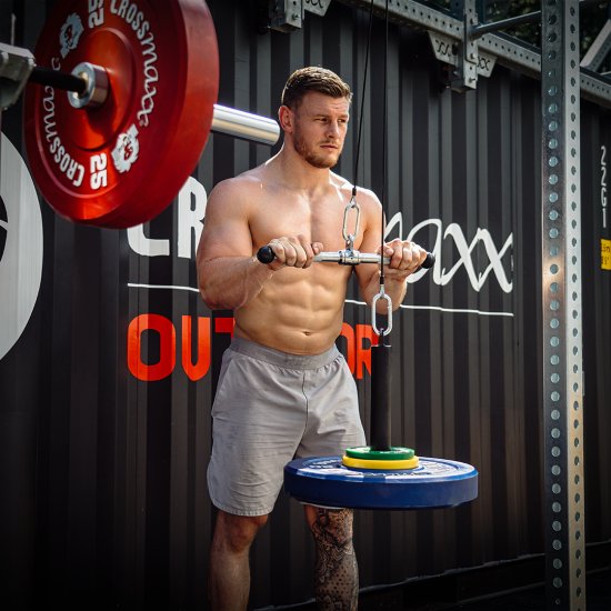 Transformeer je rig in een lat-pulldown apparaat met de Crossmaxx® LMX1824. Inclusief accessoires en belastbaar tot 200kg.