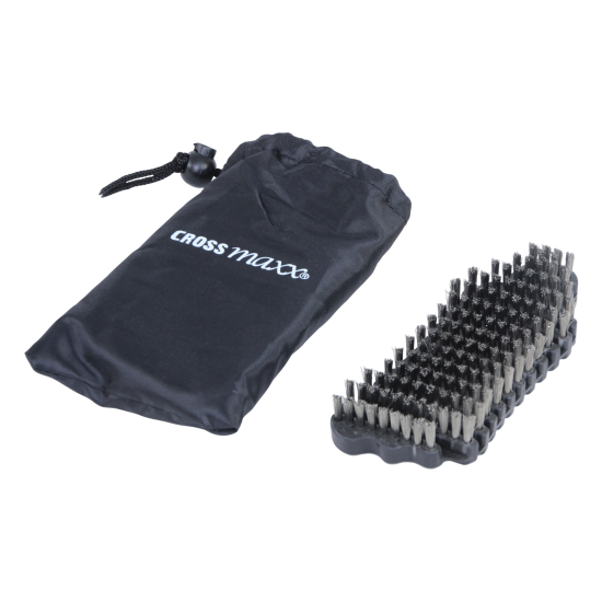 De LMX1834 Crossmaxx® Flexibele staalborstel reinigt hard chromen halterstangen zonder schade. Ideaal voor het verwijderen van vuil en huidresten.