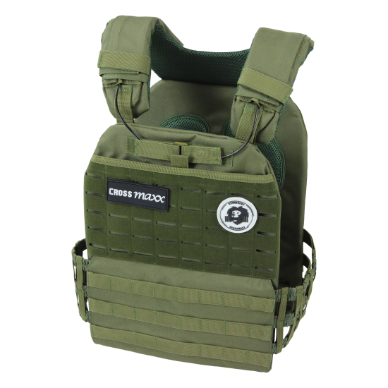 LMX1901.G Crossmaxx Tactical vest - groen, duurzaam en universeel Bepaal je training met het LMX1901.G Crossmaxx Tactical vest - groen. Uitbreidbaar met gewichten, ideaal voor diverse oefeningen.