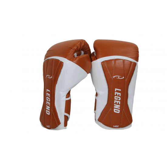 Bokshandschoenen leer Power Special Bruin - Maat: 14oz
