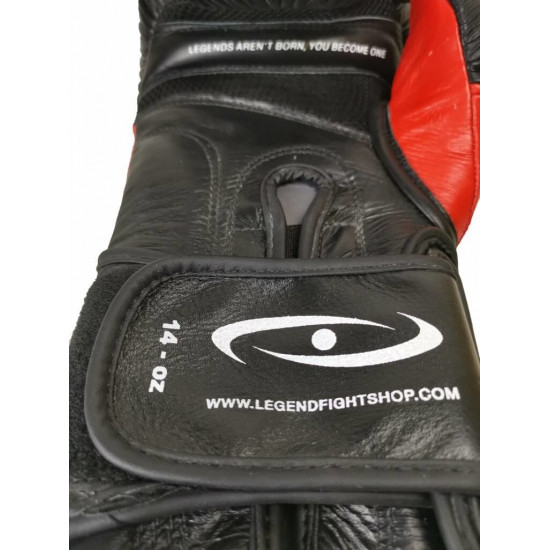 Bokshandschoenen leer Legend Power Special Rood - Maat: 16oz