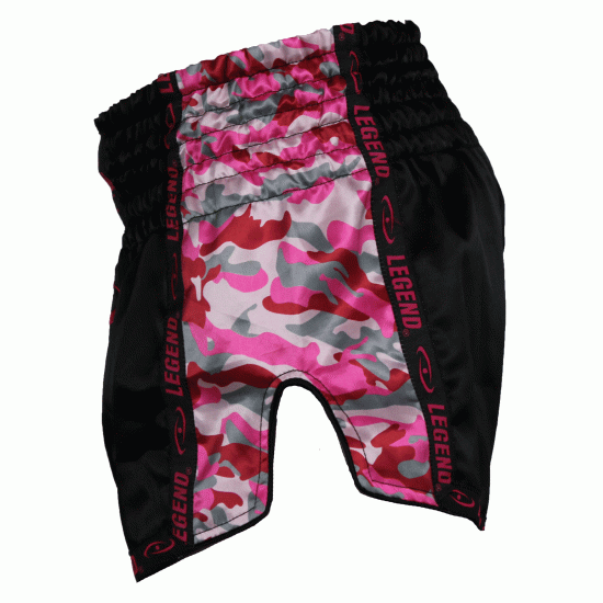 Dames Kickboks broekje Camo roze Legend Trendy  - Maat: XXS