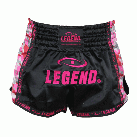 Dames Kickboks broekje Camo roze Legend Trendy  - Maat: XXS