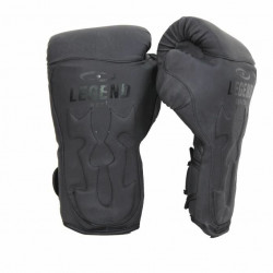 Bokshandschoenen leer Legend Power Special Mat Zwart - Maat: 10oz