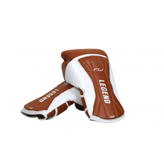 Bokshandschoenen leer Power Special Bruin - Maat: 14oz