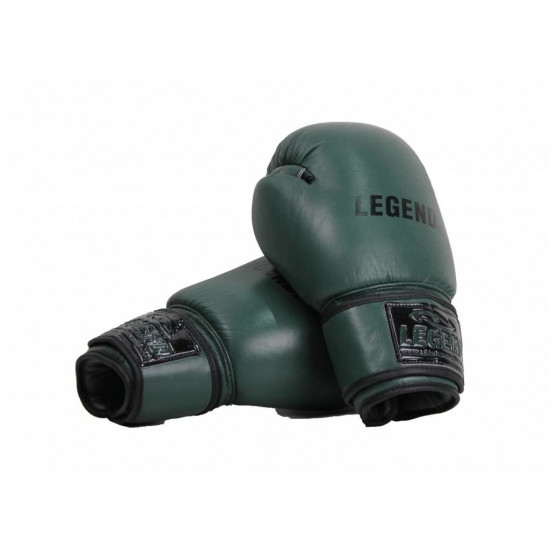 bokshandschoenen kind leer 6oz Army - Maat: 6oz