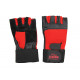 Fitness handschoenen leder zwart/rood Legend