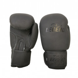 Leren Bokshandschoenen LegendPadding Mat Zwart - Maat: 14oz