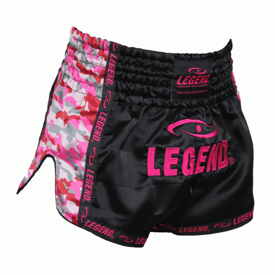 Dames Kickboks broekje Camo roze Legend Trendy  - Maat: M