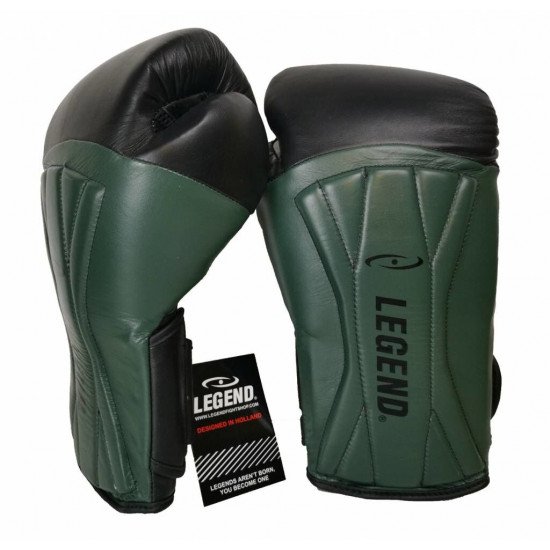 Bokshandschoenen leer Legend Power Special Mat Groen - Maat: 10oz