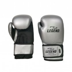4-8 jaar Bokshandschoenen kind Zilver mat zwart - Maat: 6oz