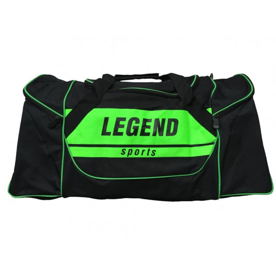 Sporttas Legend met 3 rits vakken zwart neon groen Sporttas Legend met 3 rits vakken zwart neon groen