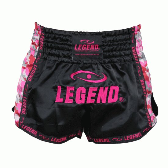 Dames Kickboks broekje Camo roze Legend Trendy  - Maat: S