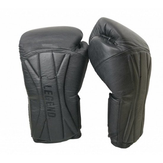 Bokshandschoenen leer Legend Power Special Mat Zwart - Maat: 14oz