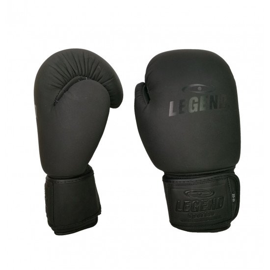 Leren Bokshandschoenen LegendPadding Mat Zwart - Maat: 16oz