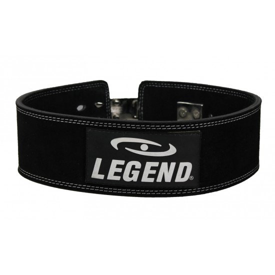 Power Lifting Fitness Riem lever zwart suede leer - Maat: XL