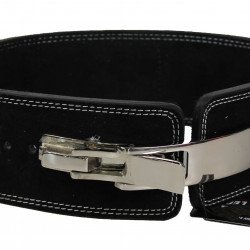 Power Lifting Fitness Riem lever zwart suede leer - Maat: XL