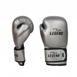 4-8 jaar Bokshandschoenen kind Zilver mat zwart - Maat: 6oz