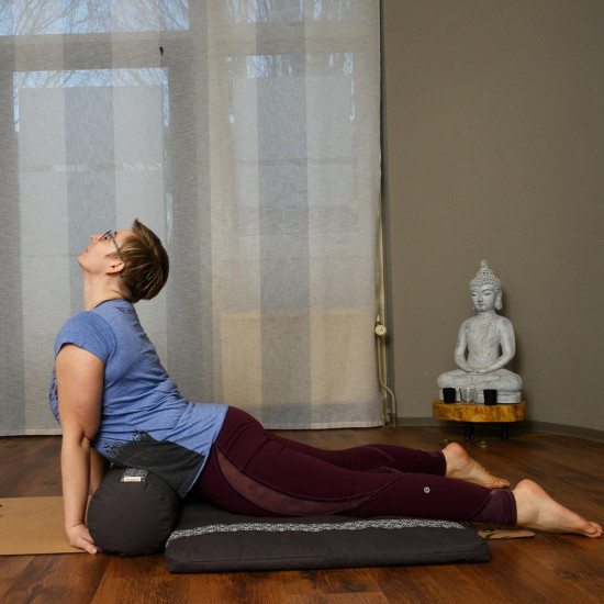 Meditatieset met  Kussen Zafu Maan Grijs