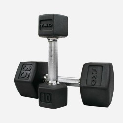 Tri-Grip Rubber Hex Dumbbell Tri-Grip Rubber Hex Dumbbell