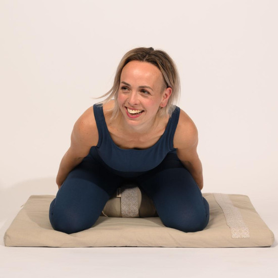 Meditatieset met  Kussen Zafu Maan Chateau grijs