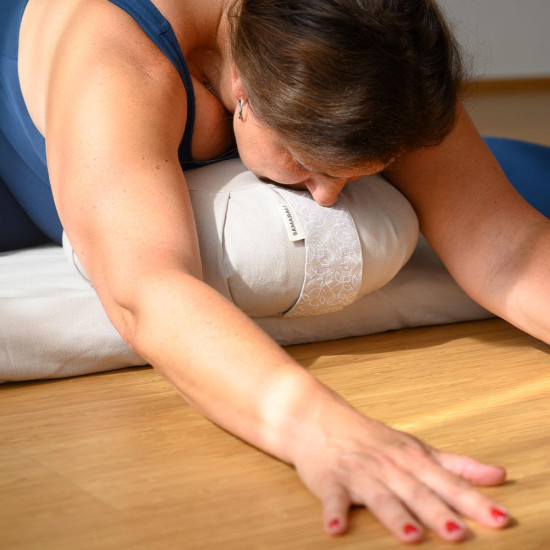 Meditatieset met  Kussen Zafu Maan Chateau grijs