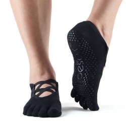 Toesox Elle met tenen zwart S/M